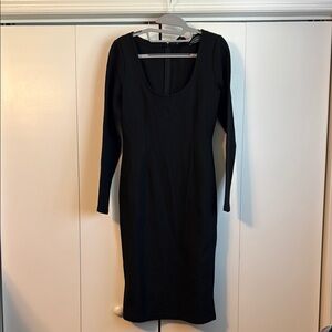 J. Crew Italian Bellucci Black Long Sleeve Dress, size 6